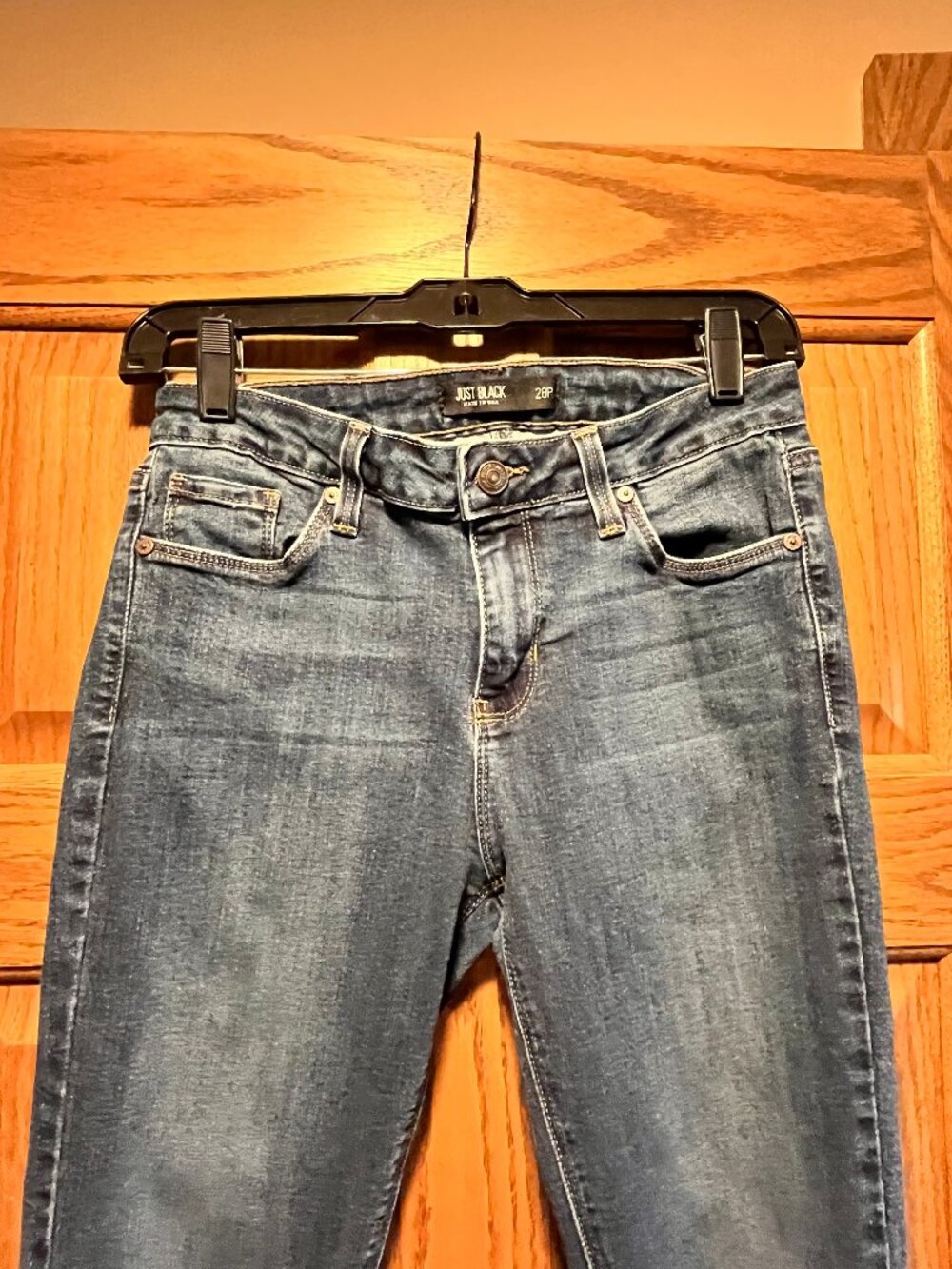 JUST BLACK Petite Women's Mid Rise Denim Skinny Jeans Size 28P